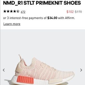 Women’s Pink Adidas NMD R1 Prime Knit
